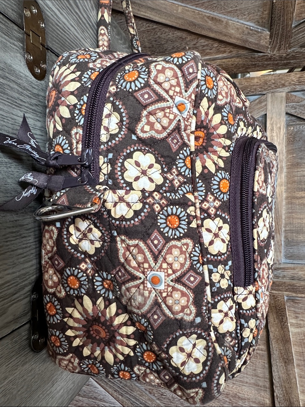Vera Bradley Canyon Travel Tote Duffel Bag Cosmetic Case Wallet Lot Bundle of 4 - Picture 9 of 16